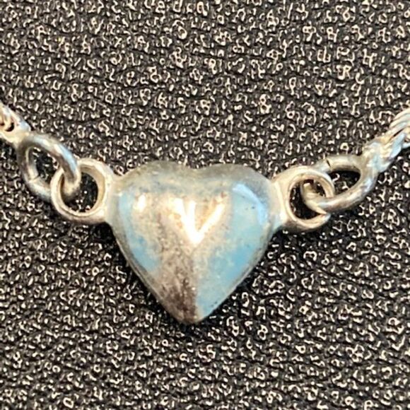 heart bracelet / anklet 925 Italian silver - Picture 2 of 5